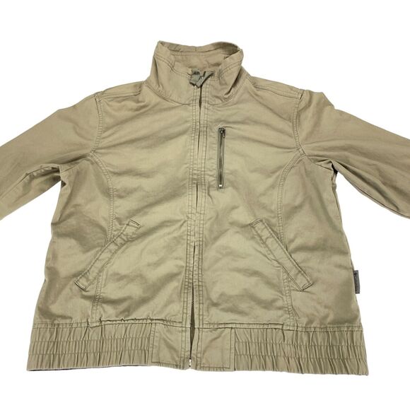 Columbia Jacket Womens Large Tan Lined Long Sleeve Mock Neck Full Zip Front - Picture 11 of 16
